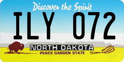ND license plate ILY072