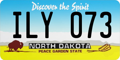 ND license plate ILY073