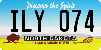 ND license plate ILY074