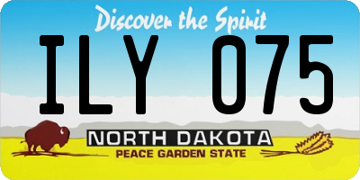 ND license plate ILY075