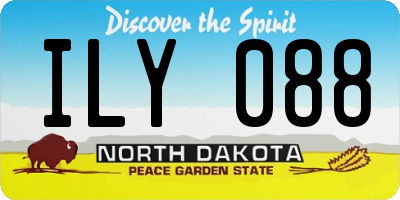 ND license plate ILY088