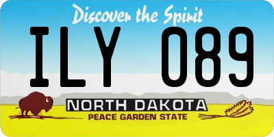 ND license plate ILY089
