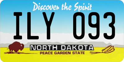 ND license plate ILY093