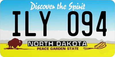 ND license plate ILY094