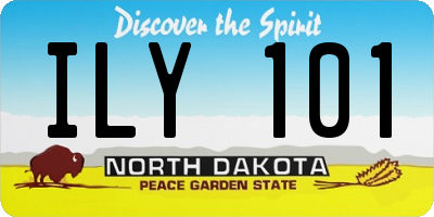 ND license plate ILY101