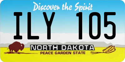 ND license plate ILY105