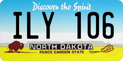 ND license plate ILY106