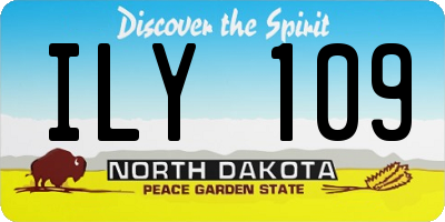 ND license plate ILY109