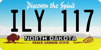 ND license plate ILY117