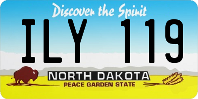 ND license plate ILY119