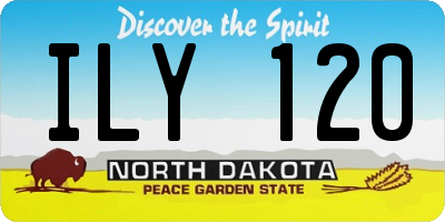 ND license plate ILY120