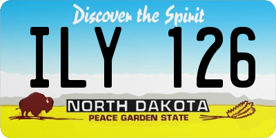 ND license plate ILY126