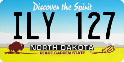ND license plate ILY127