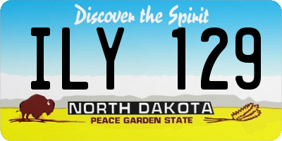 ND license plate ILY129