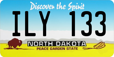 ND license plate ILY133