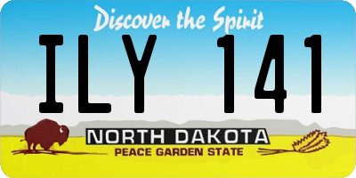 ND license plate ILY141