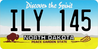 ND license plate ILY145