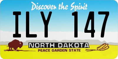 ND license plate ILY147