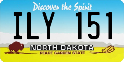 ND license plate ILY151