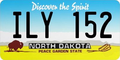 ND license plate ILY152