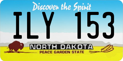 ND license plate ILY153