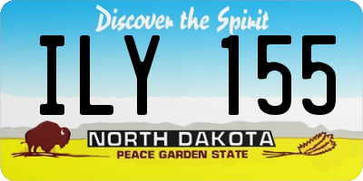 ND license plate ILY155