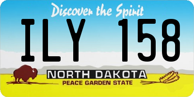 ND license plate ILY158
