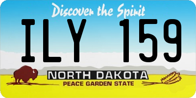 ND license plate ILY159