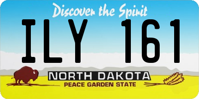 ND license plate ILY161