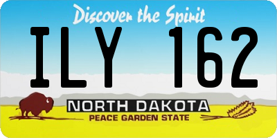 ND license plate ILY162