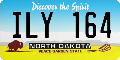 ND license plate ILY164