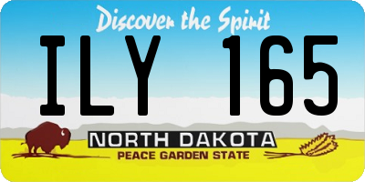 ND license plate ILY165
