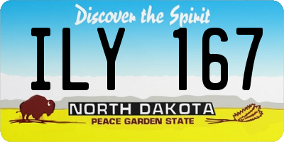 ND license plate ILY167