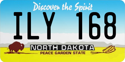 ND license plate ILY168