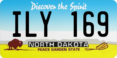 ND license plate ILY169