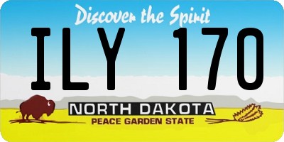 ND license plate ILY170