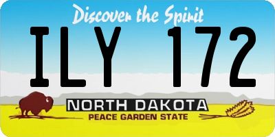 ND license plate ILY172