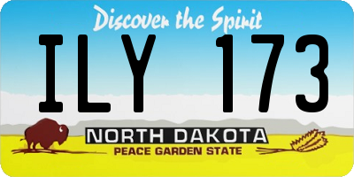 ND license plate ILY173