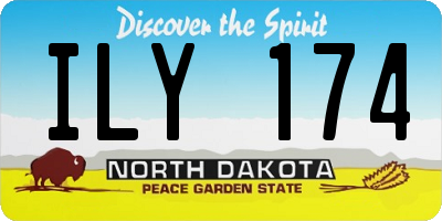 ND license plate ILY174