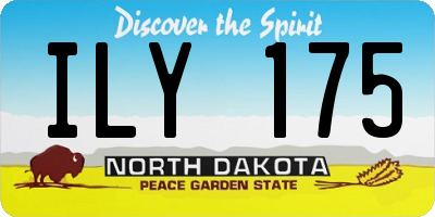 ND license plate ILY175