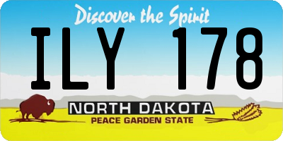 ND license plate ILY178