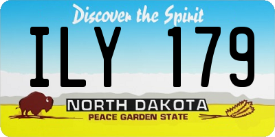 ND license plate ILY179