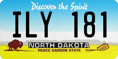 ND license plate ILY181