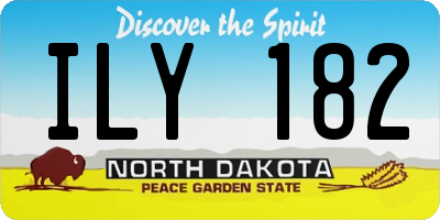ND license plate ILY182