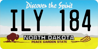 ND license plate ILY184