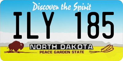 ND license plate ILY185