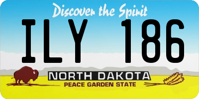 ND license plate ILY186