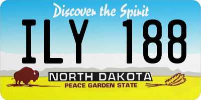 ND license plate ILY188