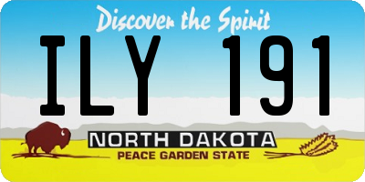 ND license plate ILY191