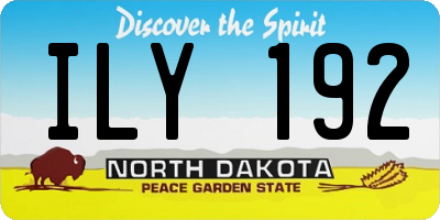 ND license plate ILY192